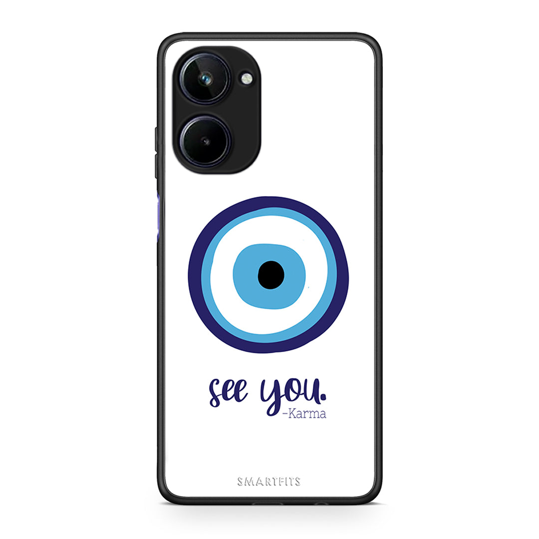 Θήκη Realme 10 Karma Says από τη Smartfits με σχέδιο στο πίσω μέρος και μαύρο περίβλημα | Realme 10 Karma Says Case with Colorful Back and Black Bezels