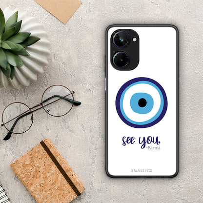 Θήκη Realme 10 Karma Says από τη Smartfits με σχέδιο στο πίσω μέρος και μαύρο περίβλημα | Realme 10 Karma Says Case with Colorful Back and Black Bezels