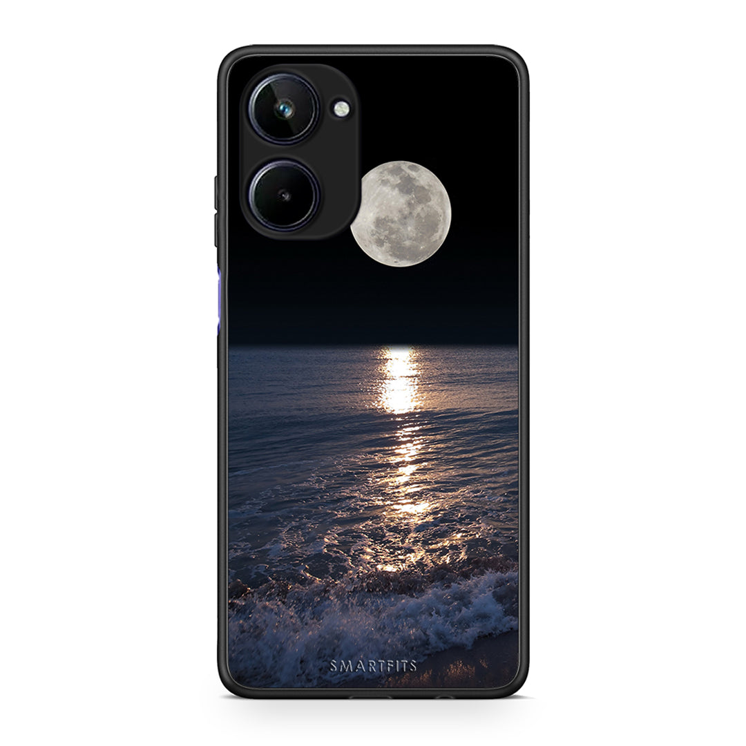 Θήκη Realme 10 Landscape Moon από τη Smartfits με σχέδιο στο πίσω μέρος και μαύρο περίβλημα | Realme 10 Landscape Moon Case with Colorful Back and Black Bezels