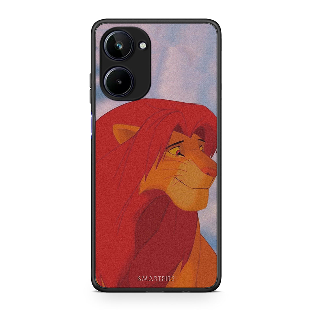 Θήκη Realme 10 Lion Love 1 από τη Smartfits με σχέδιο στο πίσω μέρος και μαύρο περίβλημα | Realme 10 Lion Love 1 Case with Colorful Back and Black Bezels