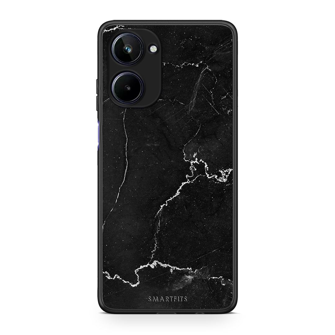 Θήκη Realme 10 Marble Black από τη Smartfits με σχέδιο στο πίσω μέρος και μαύρο περίβλημα | Realme 10 Marble Black Case with Colorful Back and Black Bezels