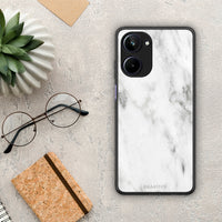 Thumbnail for Θήκη Realme 10 Marble White από τη Smartfits με σχέδιο στο πίσω μέρος και μαύρο περίβλημα | Realme 10 Marble White Case with Colorful Back and Black Bezels