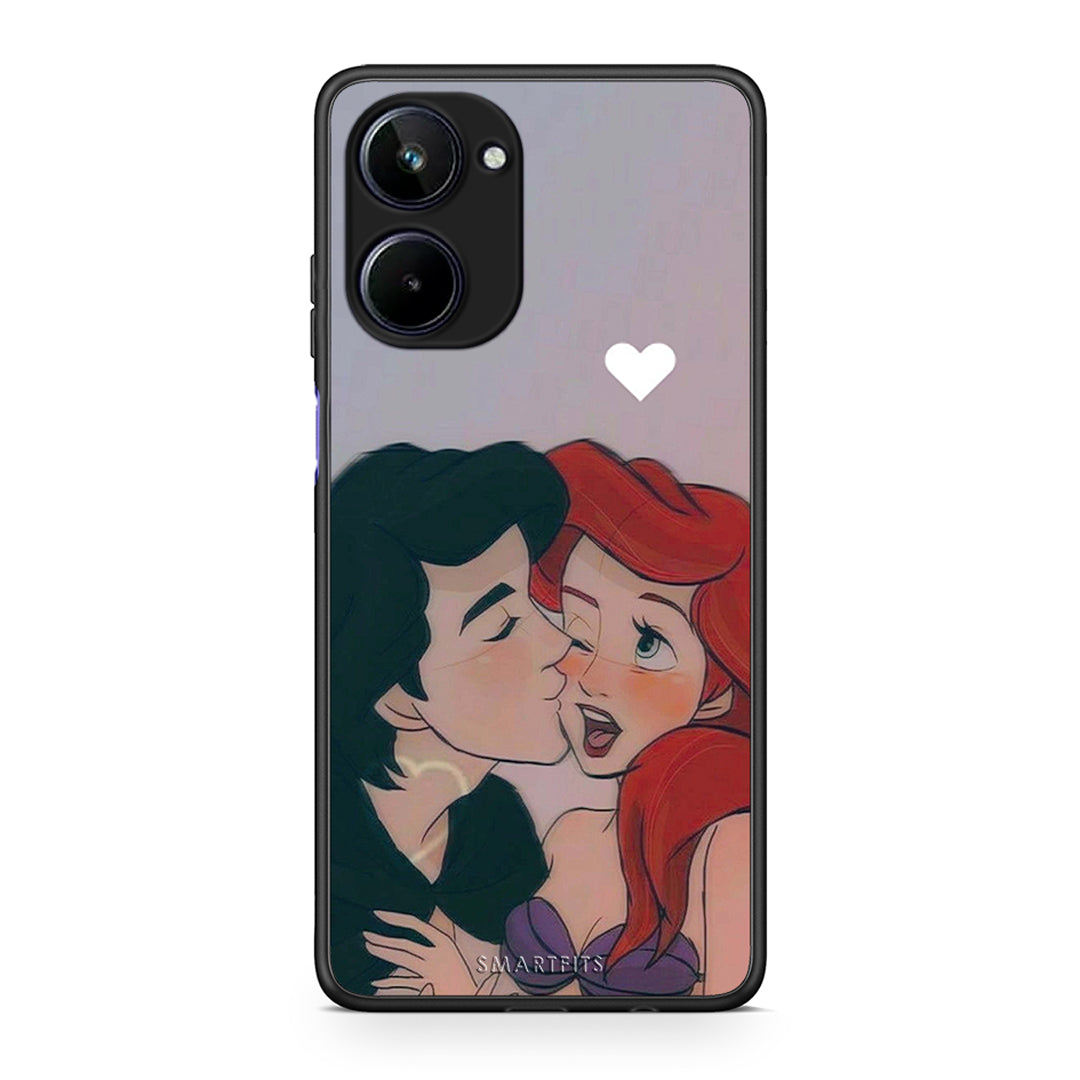 Θήκη Realme 10 Mermaid Couple από τη Smartfits με σχέδιο στο πίσω μέρος και μαύρο περίβλημα | Realme 10 Mermaid Couple Case with Colorful Back and Black Bezels