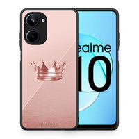 Thumbnail for Θήκη Realme 10 Minimal Crown από τη Smartfits με σχέδιο στο πίσω μέρος και μαύρο περίβλημα | Realme 10 Minimal Crown Case with Colorful Back and Black Bezels