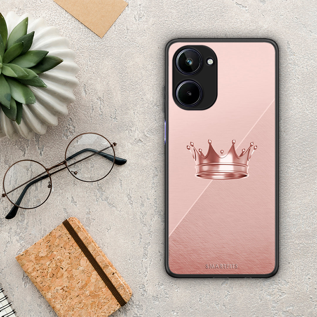 Θήκη Realme 10 Minimal Crown από τη Smartfits με σχέδιο στο πίσω μέρος και μαύρο περίβλημα | Realme 10 Minimal Crown Case with Colorful Back and Black Bezels