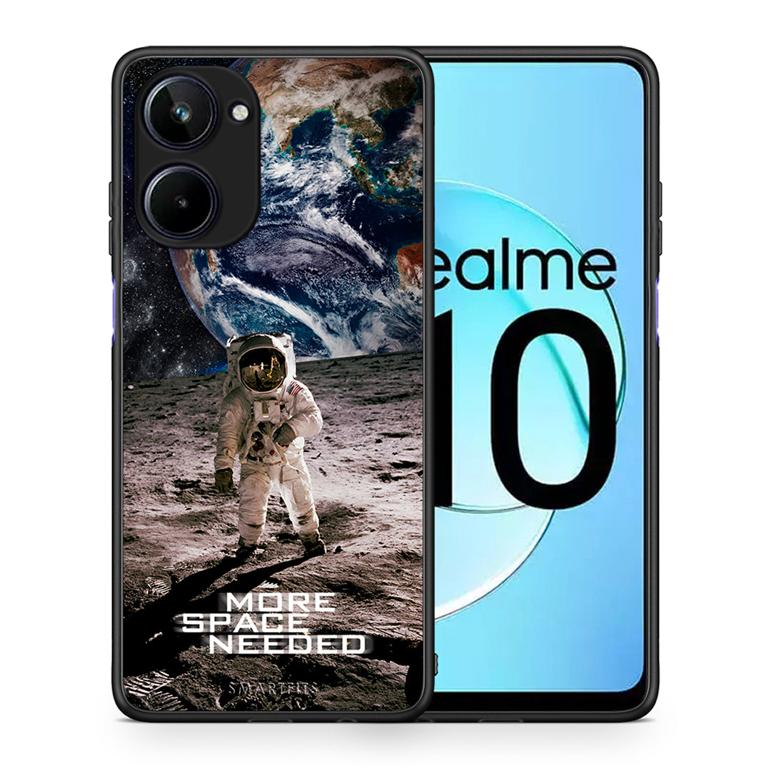 Θήκη Realme 10 More Space από τη Smartfits με σχέδιο στο πίσω μέρος και μαύρο περίβλημα | Realme 10 More Space Case with Colorful Back and Black Bezels