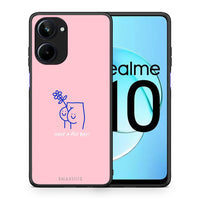 Thumbnail for Θήκη Realme 10 Nice Day από τη Smartfits με σχέδιο στο πίσω μέρος και μαύρο περίβλημα | Realme 10 Nice Day Case with Colorful Back and Black Bezels