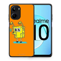 Thumbnail for Θήκη Realme 10 No Money 2 από τη Smartfits με σχέδιο στο πίσω μέρος και μαύρο περίβλημα | Realme 10 No Money 2 Case with Colorful Back and Black Bezels