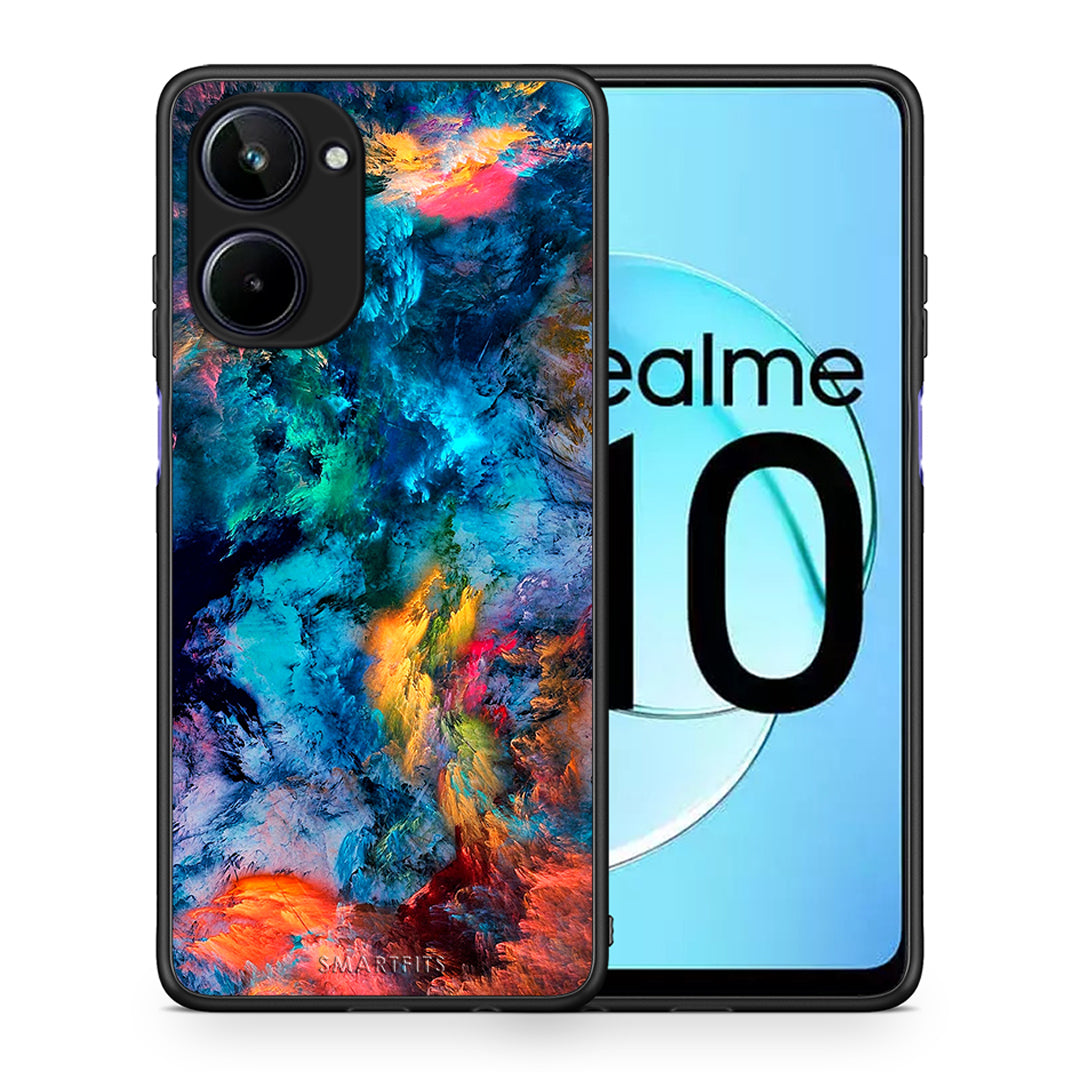 Θήκη Realme 10 Paint Crayola από τη Smartfits με σχέδιο στο πίσω μέρος και μαύρο περίβλημα | Realme 10 Paint Crayola Case with Colorful Back and Black Bezels