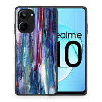 Thumbnail for Θήκη Realme 10 Paint Winter από τη Smartfits με σχέδιο στο πίσω μέρος και μαύρο περίβλημα | Realme 10 Paint Winter Case with Colorful Back and Black Bezels