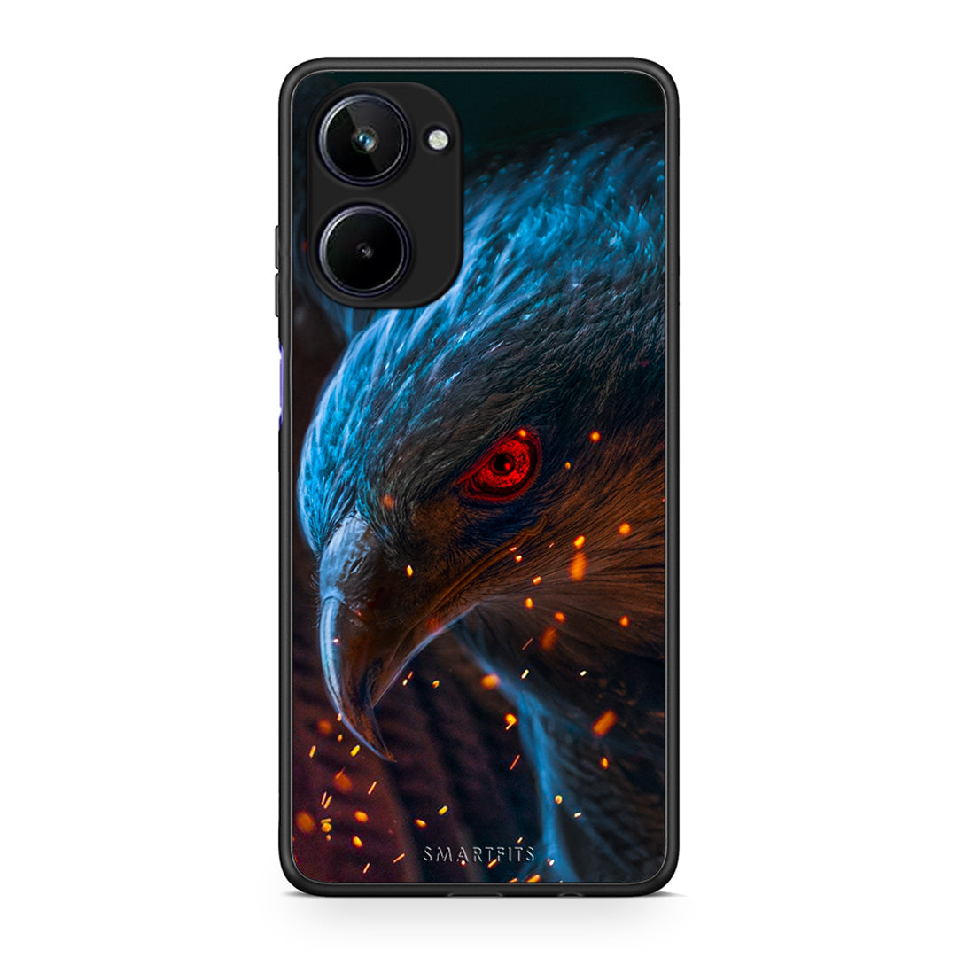 Θήκη Realme 10 PopArt Eagle από τη Smartfits με σχέδιο στο πίσω μέρος και μαύρο περίβλημα | Realme 10 PopArt Eagle Case with Colorful Back and Black Bezels