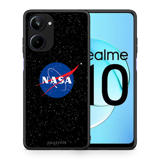 Θήκη Realme 10 PopArt NASA από τη Smartfits με σχέδιο στο πίσω μέρος και μαύρο περίβλημα | Realme 10 PopArt NASA Case with Colorful Back and Black Bezels