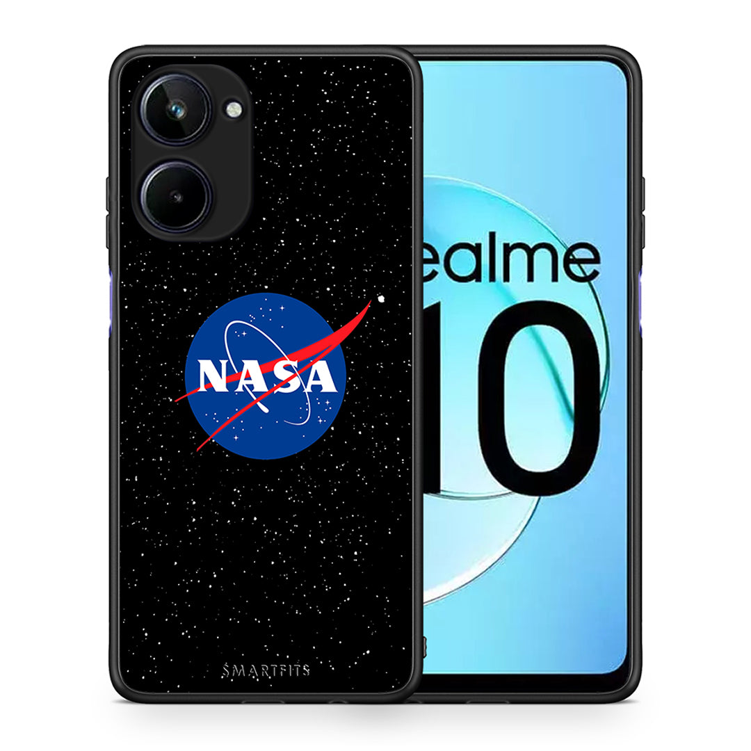 Θήκη Realme 10 PopArt NASA από τη Smartfits με σχέδιο στο πίσω μέρος και μαύρο περίβλημα | Realme 10 PopArt NASA Case with Colorful Back and Black Bezels