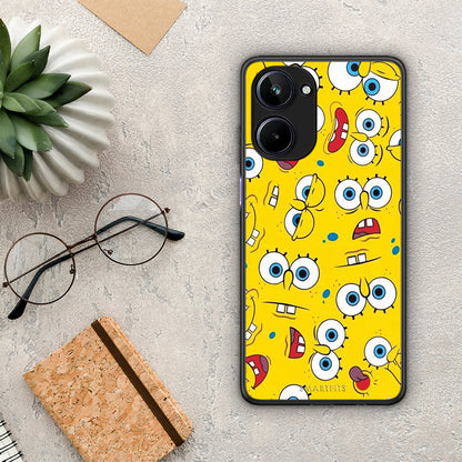 Θήκη Realme 10 PopArt Sponge από τη Smartfits με σχέδιο στο πίσω μέρος και μαύρο περίβλημα | Realme 10 PopArt Sponge Case with Colorful Back and Black Bezels