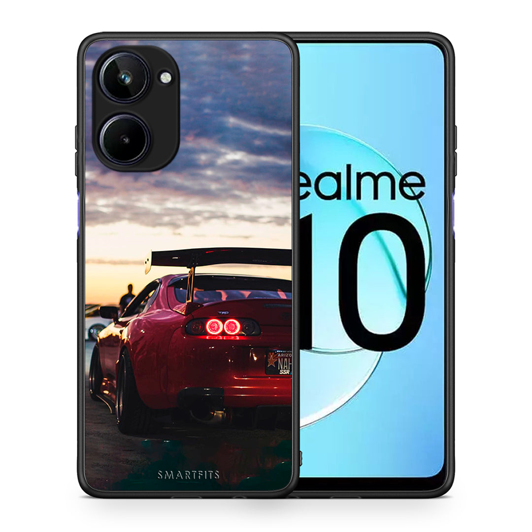 Θήκη Realme 10 Racing Supra από τη Smartfits με σχέδιο στο πίσω μέρος και μαύρο περίβλημα | Realme 10 Racing Supra Case with Colorful Back and Black Bezels