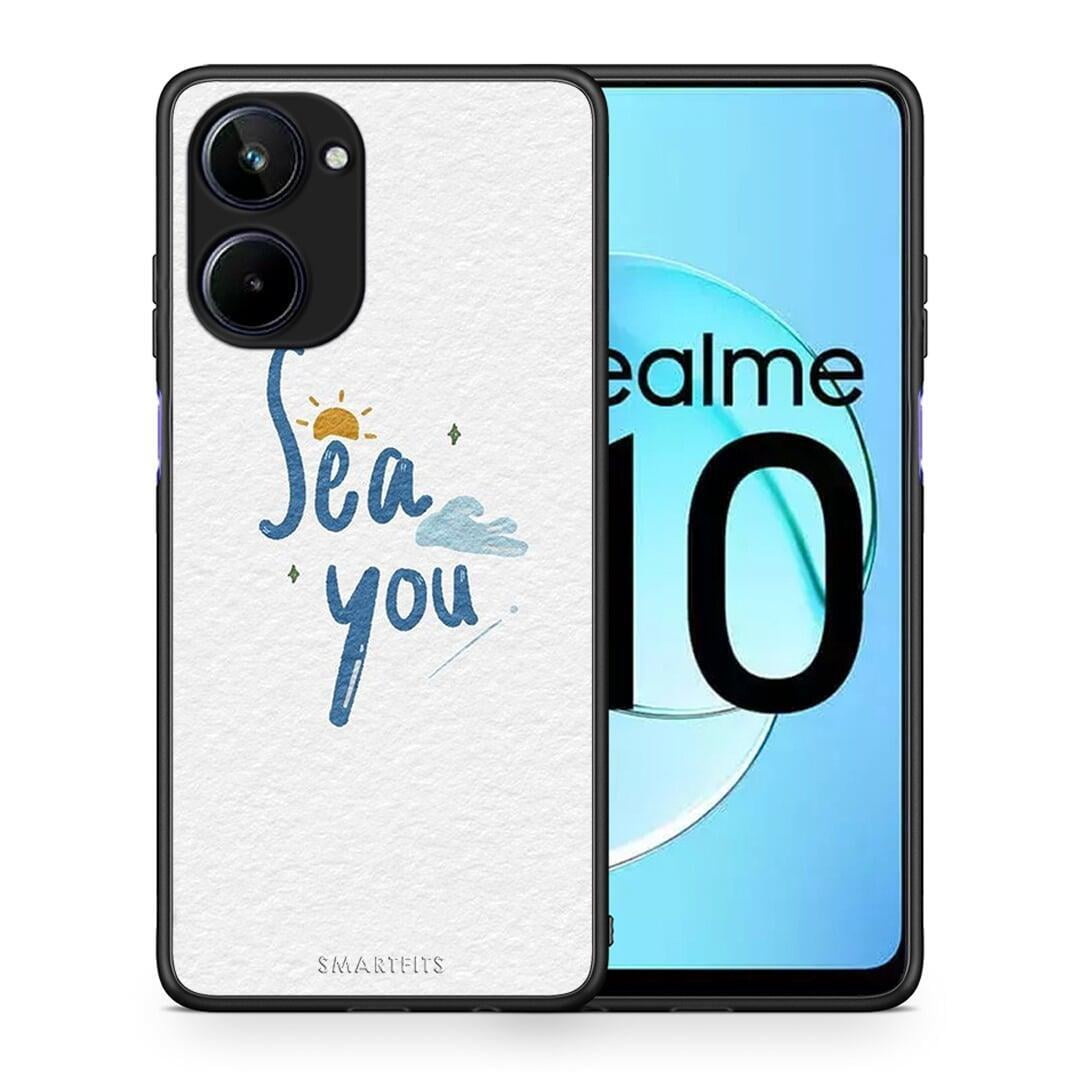 Θήκη Realme 10 Sea You από τη Smartfits με σχέδιο στο πίσω μέρος και μαύρο περίβλημα | Realme 10 Sea You Case with Colorful Back and Black Bezels