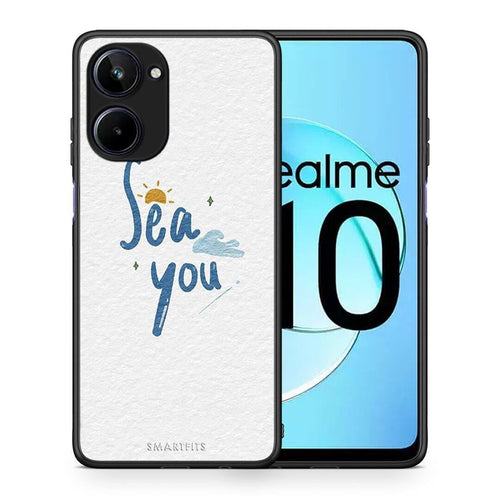 Θήκη Realme 10 Sea You από τη Smartfits με σχέδιο στο πίσω μέρος και μαύρο περίβλημα | Realme 10 Sea You Case with Colorful Back and Black Bezels