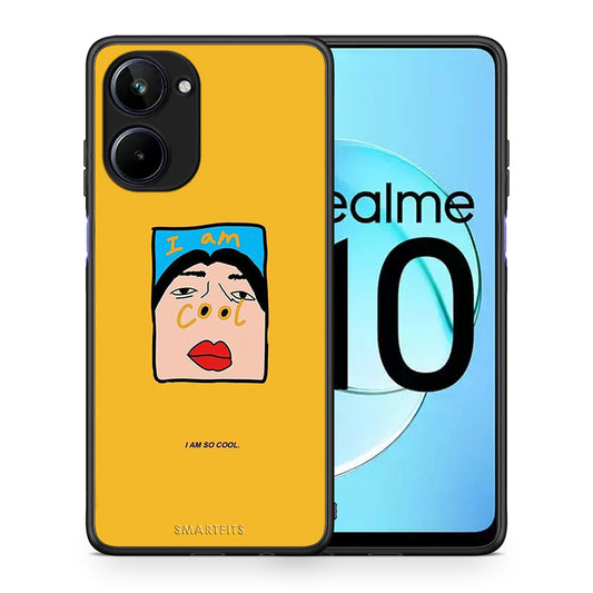 Θήκη Realme 10 So Cool από τη Smartfits με σχέδιο στο πίσω μέρος και μαύρο περίβλημα | Realme 10 So Cool Case with Colorful Back and Black Bezels
