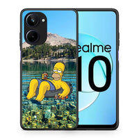 Thumbnail for Θήκη Realme 10 Summer Happiness από τη Smartfits με σχέδιο στο πίσω μέρος και μαύρο περίβλημα | Realme 10 Summer Happiness Case with Colorful Back and Black Bezels