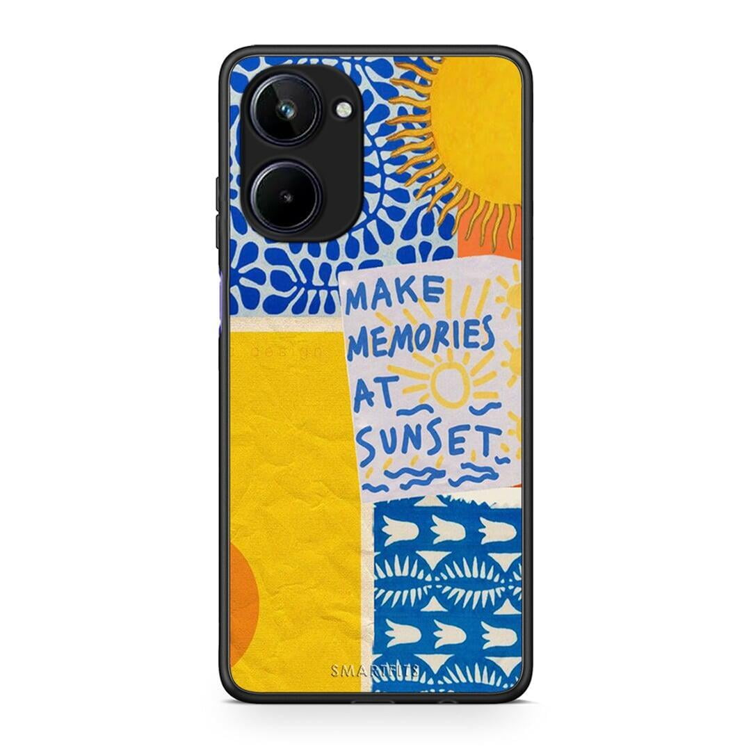 Θήκη Realme 10 Sunset Memories από τη Smartfits με σχέδιο στο πίσω μέρος και μαύρο περίβλημα | Realme 10 Sunset Memories Case with Colorful Back and Black Bezels