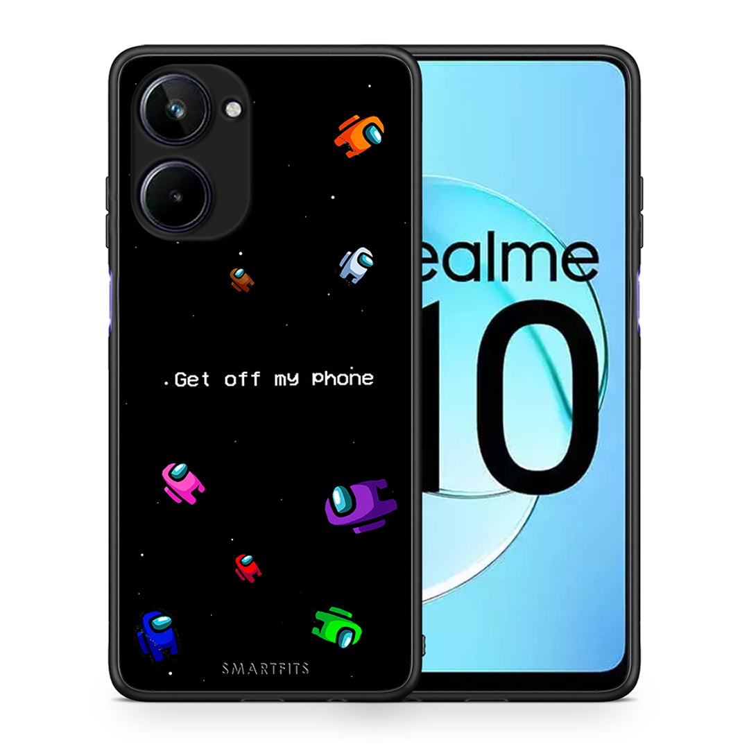 Θήκη Realme 10 Text AFK από τη Smartfits με σχέδιο στο πίσω μέρος και μαύρο περίβλημα | Realme 10 Text AFK Case with Colorful Back and Black Bezels