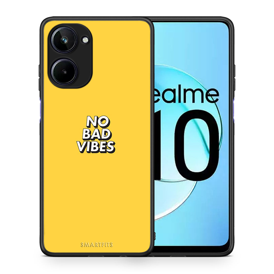 Θήκη Realme 10 Text Vibes από τη Smartfits με σχέδιο στο πίσω μέρος και μαύρο περίβλημα | Realme 10 Text Vibes Case with Colorful Back and Black Bezels