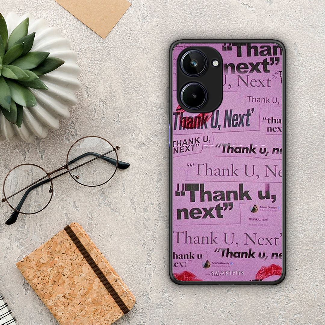 Θήκη Realme 10 Thank You Next από τη Smartfits με σχέδιο στο πίσω μέρος και μαύρο περίβλημα | Realme 10 Thank You Next Case with Colorful Back and Black Bezels