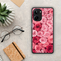 Thumbnail for Θήκη Realme 10 Valentine RoseGarden από τη Smartfits με σχέδιο στο πίσω μέρος και μαύρο περίβλημα | Realme 10 Valentine RoseGarden Case with Colorful Back and Black Bezels