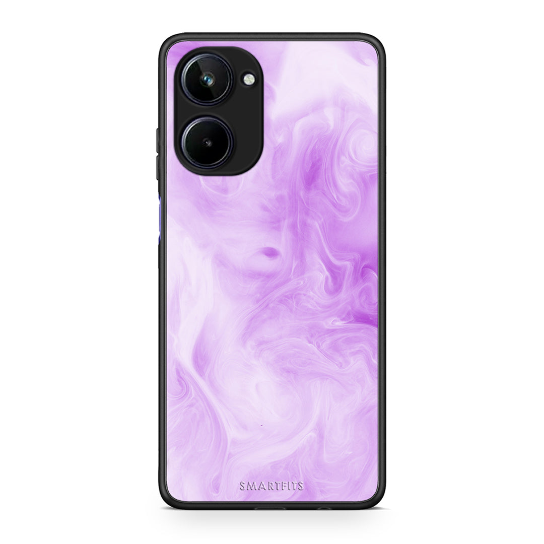 Θήκη Realme 10 Watercolor Lavender από τη Smartfits με σχέδιο στο πίσω μέρος και μαύρο περίβλημα | Realme 10 Watercolor Lavender Case with Colorful Back and Black Bezels