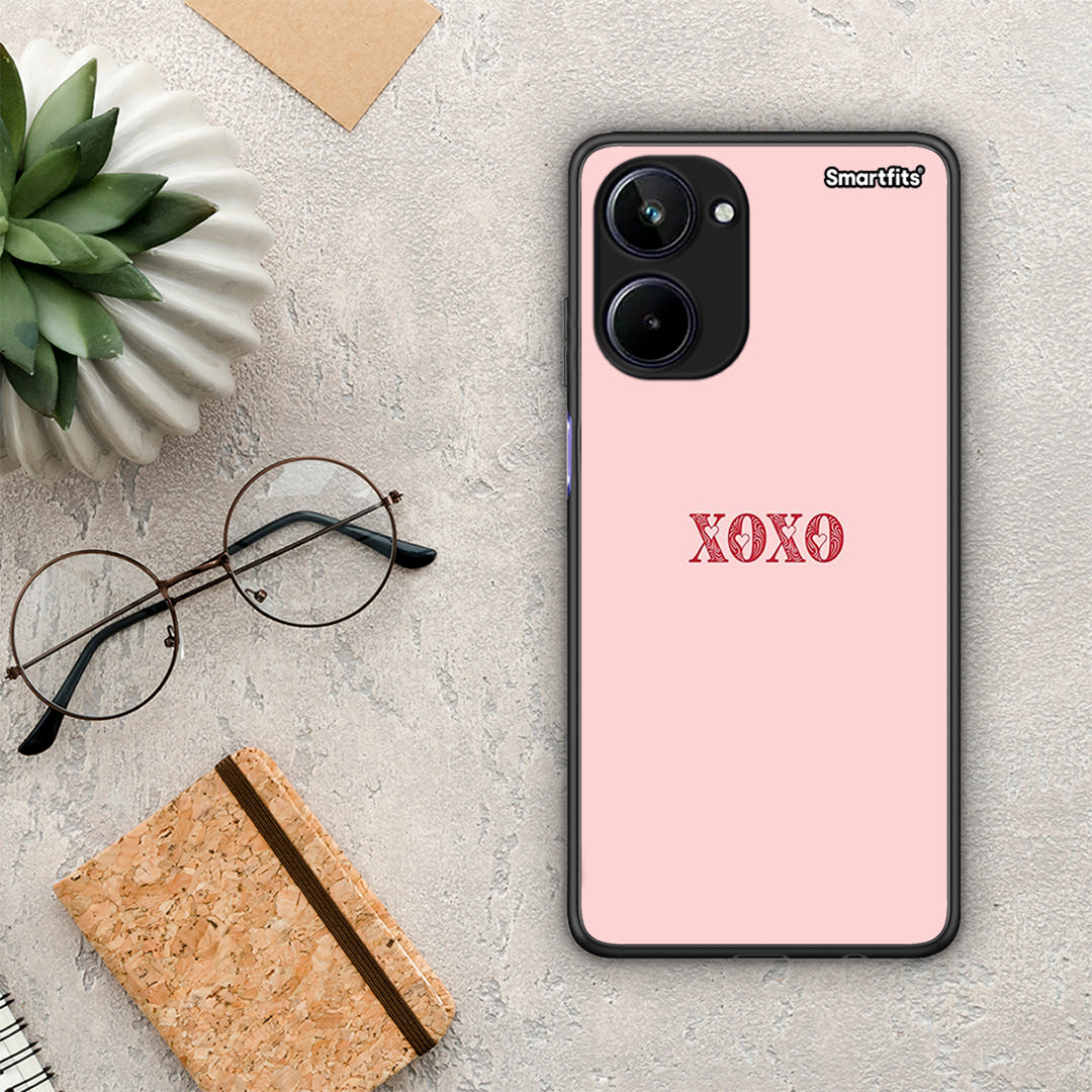Θήκη Realme 10 XOXO Love από τη Smartfits με σχέδιο στο πίσω μέρος και μαύρο περίβλημα | Realme 10 XOXO Love Case with Colorful Back and Black Bezels