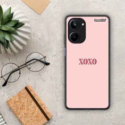 Θήκη Realme 10 XOXO Love από τη Smartfits με σχέδιο στο πίσω μέρος και μαύρο περίβλημα | Realme 10 XOXO Love Case with Colorful Back and Black Bezels