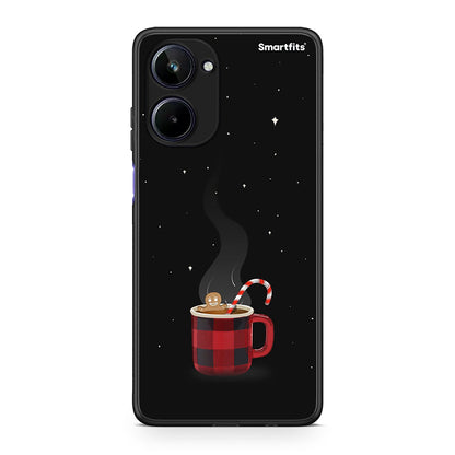 Θήκη Realme 10 Xmas Bathing από τη Smartfits με σχέδιο στο πίσω μέρος και μαύρο περίβλημα | Realme 10 Xmas Bathing Case with Colorful Back and Black Bezels