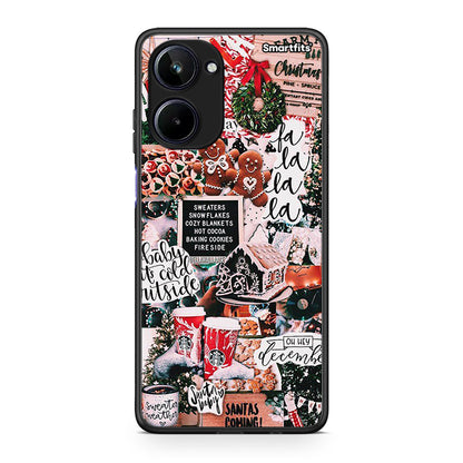 Θήκη Realme 10 Xmas Habbits από τη Smartfits με σχέδιο στο πίσω μέρος και μαύρο περίβλημα | Realme 10 Xmas Habbits Case with Colorful Back and Black Bezels