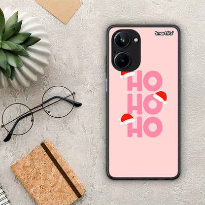 Θήκη Realme 10 Xmas Ho Ho Ho από τη Smartfits με σχέδιο στο πίσω μέρος και μαύρο περίβλημα | Realme 10 Xmas Ho Ho Ho Case with Colorful Back and Black Bezels