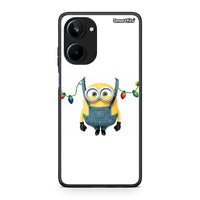 Thumbnail for Θήκη Realme 10 Xmas Minion Lights από τη Smartfits με σχέδιο στο πίσω μέρος και μαύρο περίβλημα | Realme 10 Xmas Minion Lights Case with Colorful Back and Black Bezels