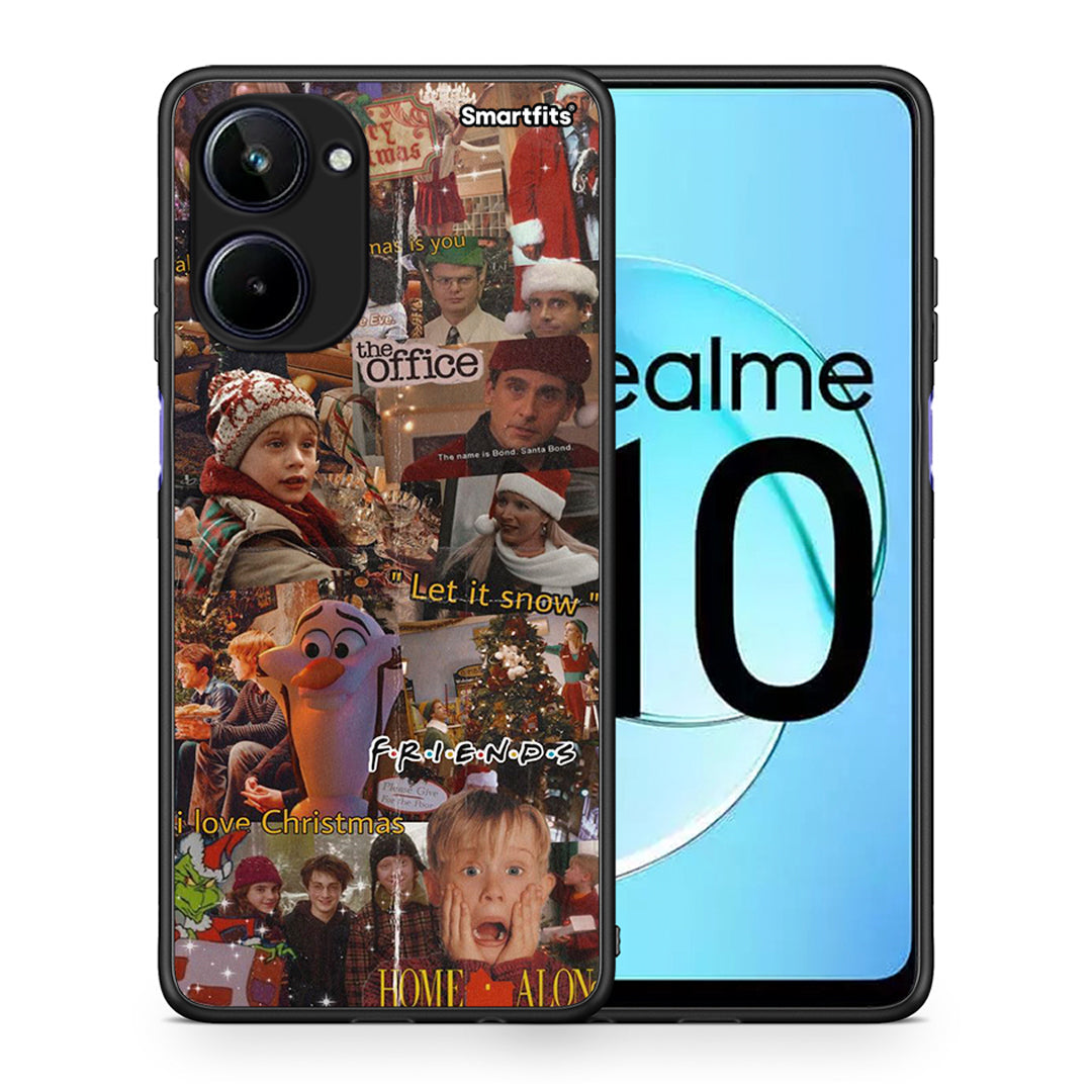 Θήκη Realme 10 Xmas Wishes από τη Smartfits με σχέδιο στο πίσω μέρος και μαύρο περίβλημα | Realme 10 Xmas Wishes Case with Colorful Back and Black Bezels