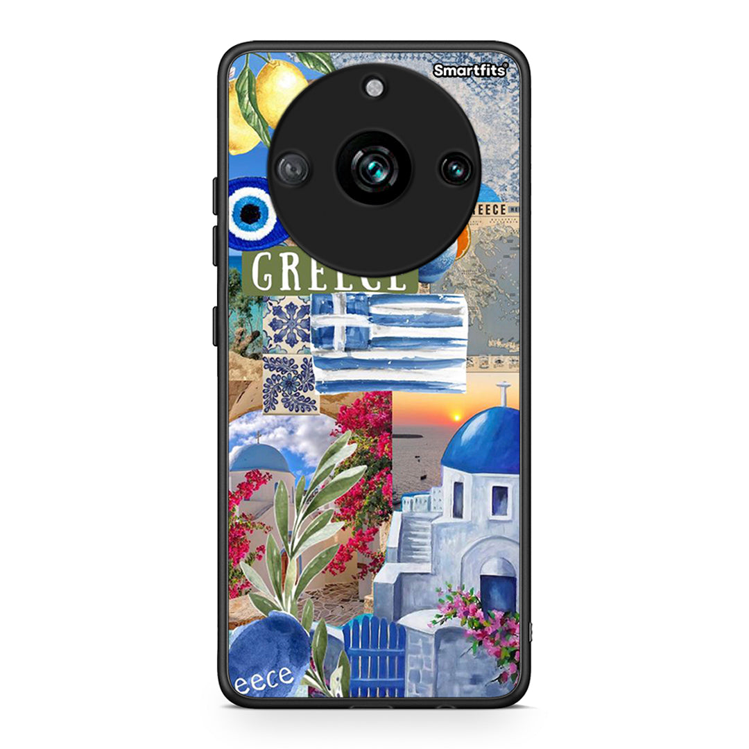 Realme 11 Pro All Greek Θήκη από τη Smartfits με σχέδιο στο πίσω μέρος και μαύρο περίβλημα | Smartphone case with colorful back and black bezels by Smartfits
