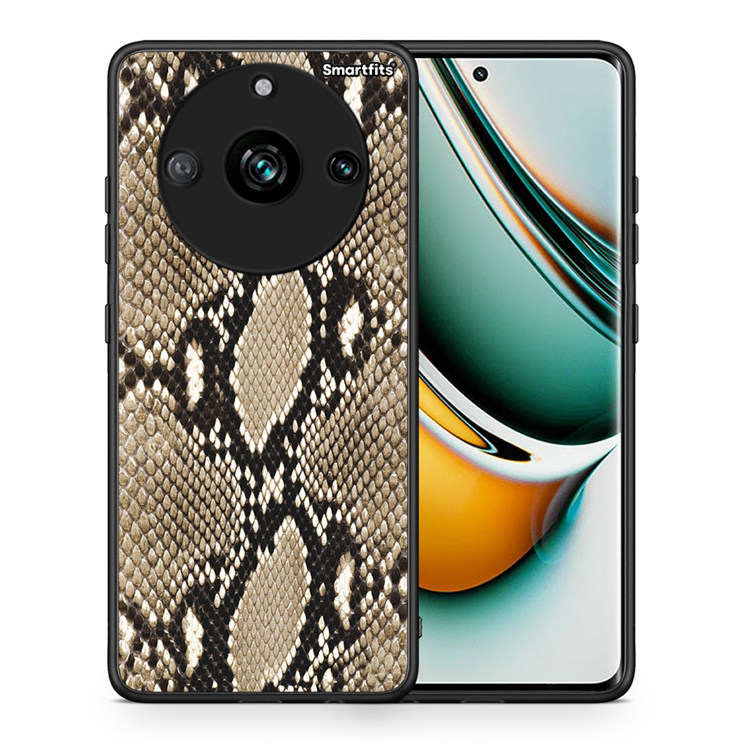 Θήκη Realme 11 Pro+ Fashion Snake Animal από τη Smartfits με σχέδιο στο πίσω μέρος και μαύρο περίβλημα | Realme 11 Pro+ Fashion Snake Animal case with colorful back and black bezels