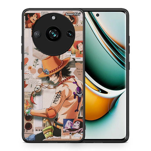 Θήκη Realme 11 Pro+ Anime Collage από τη Smartfits με σχέδιο στο πίσω μέρος και μαύρο περίβλημα | Realme 11 Pro+ Anime Collage case with colorful back and black bezels