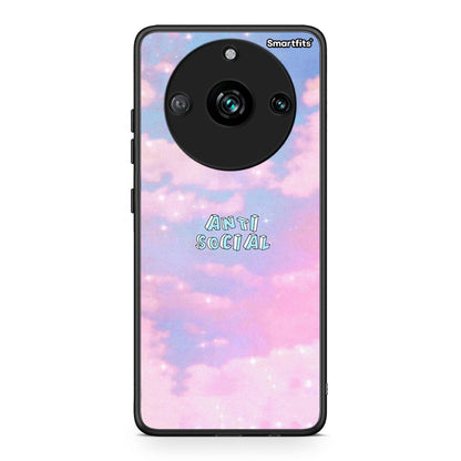 Realme 11 Pro+ Anti Social Θήκη Αγίου Βαλεντίνου από τη Smartfits με σχέδιο στο πίσω μέρος και μαύρο περίβλημα | Smartphone case with colorful back and black bezels by Smartfits
