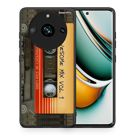 Θήκη Realme 11 Pro+ Awesome Mix από τη Smartfits με σχέδιο στο πίσω μέρος και μαύρο περίβλημα | Realme 11 Pro+ Awesome Mix case with colorful back and black bezels