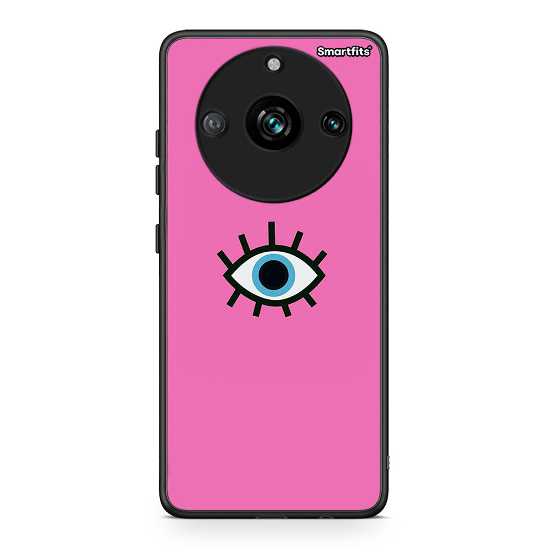 Realme 11 Pro+ Blue Eye Pink θήκη από τη Smartfits με σχέδιο στο πίσω μέρος και μαύρο περίβλημα | Smartphone case with colorful back and black bezels by Smartfits