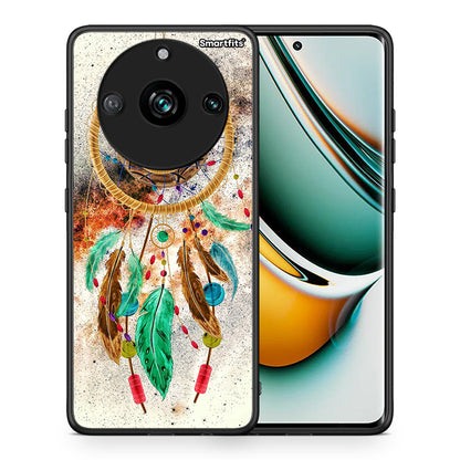Θήκη Realme 11 Pro+ DreamCatcher Boho από τη Smartfits με σχέδιο στο πίσω μέρος και μαύρο περίβλημα | Realme 11 Pro+ DreamCatcher Boho case with colorful back and black bezels