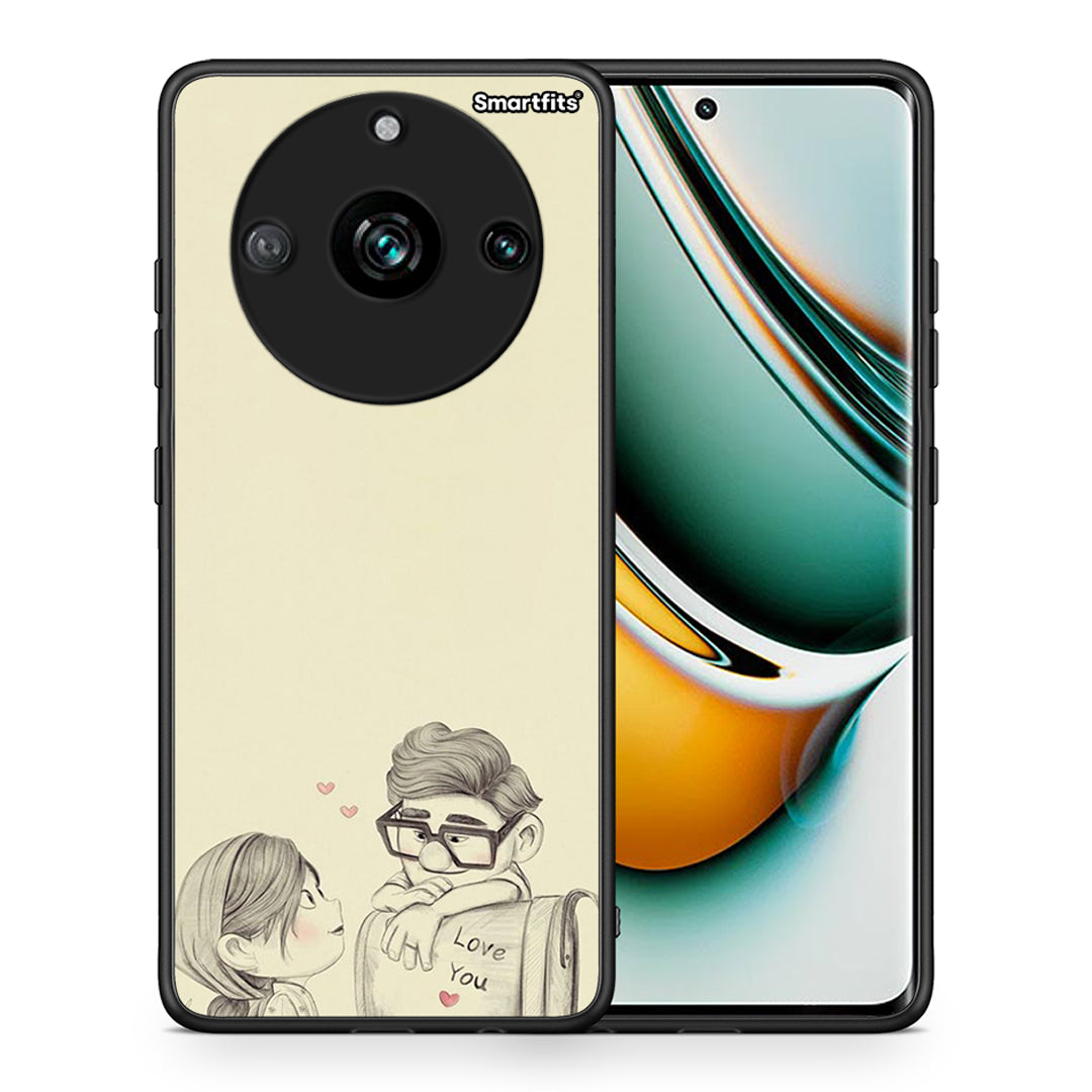 Θήκη Realme 11 Pro Carl And Ellie από τη Smartfits με σχέδιο στο πίσω μέρος και μαύρο περίβλημα | Realme 11 Pro Carl And Ellie case with colorful back and black bezels