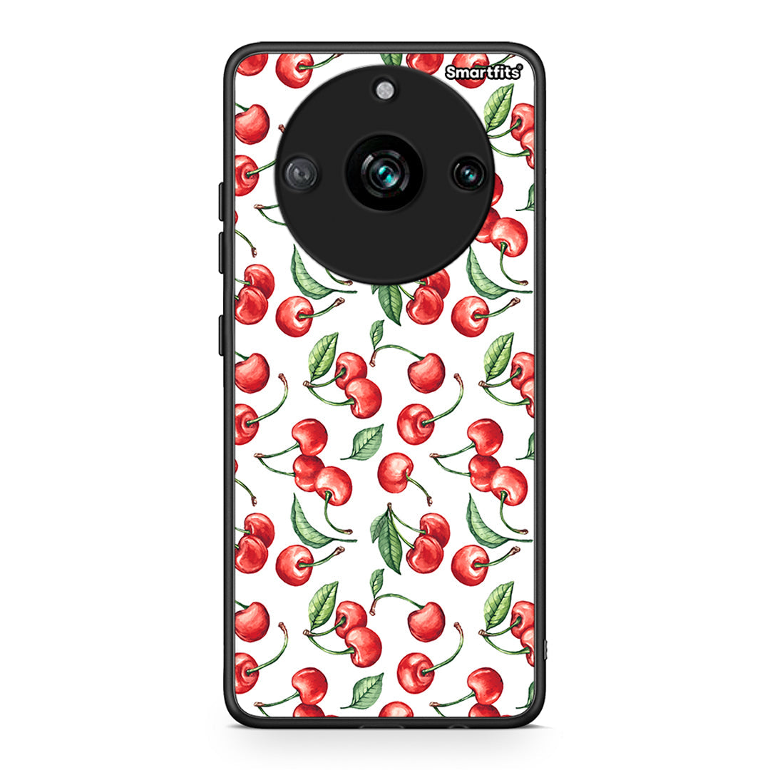 Realme 11 Pro+ Cherry Summer θήκη από τη Smartfits με σχέδιο στο πίσω μέρος και μαύρο περίβλημα | Smartphone case with colorful back and black bezels by Smartfits