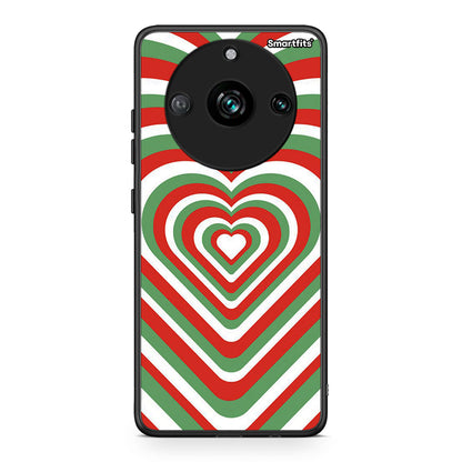 Realme 11 Pro Christmas Hearts θήκη από τη Smartfits με σχέδιο στο πίσω μέρος και μαύρο περίβλημα | Smartphone case with colorful back and black bezels by Smartfits