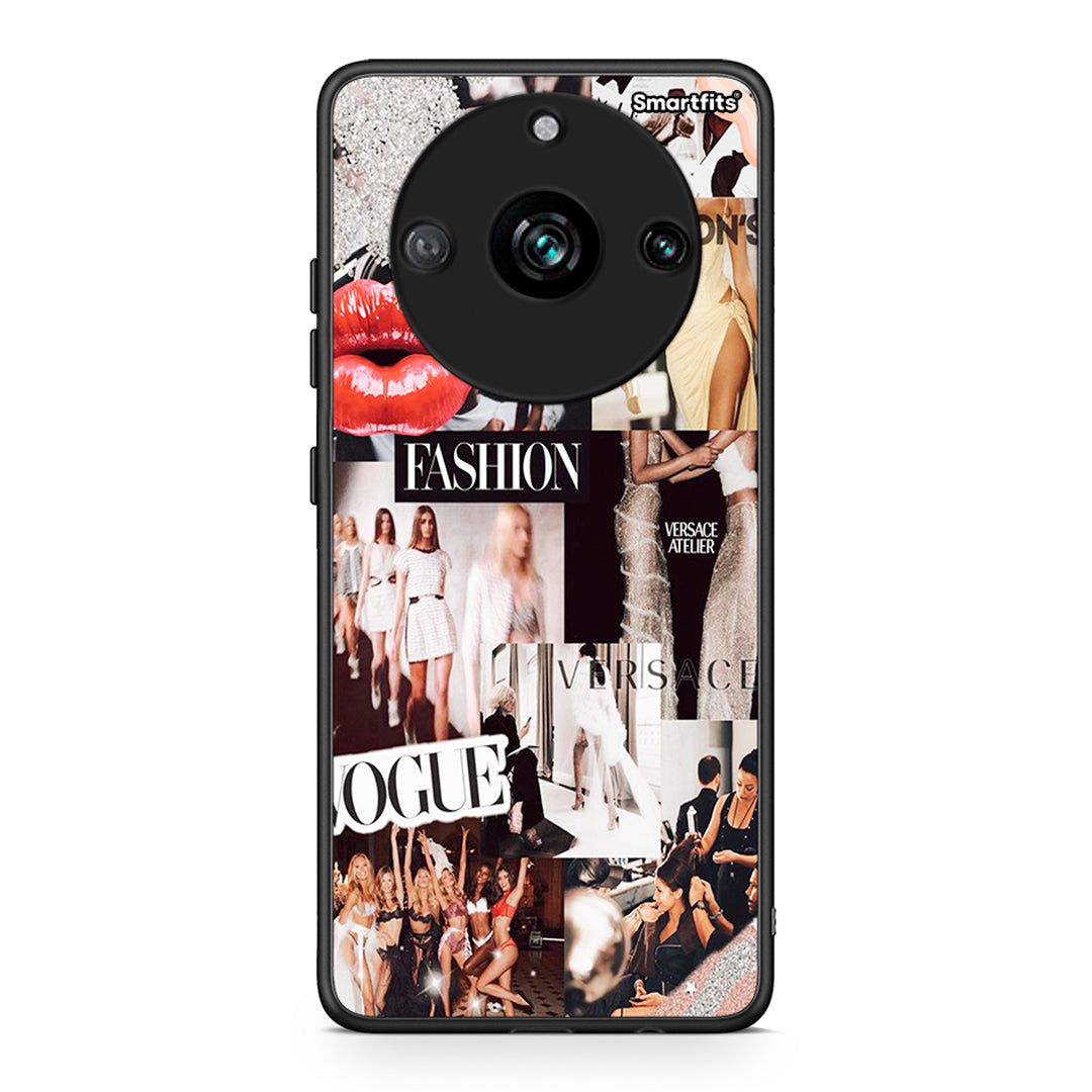 Realme 11 Pro Collage Fashion Θήκη Αγίου Βαλεντίνου από τη Smartfits με σχέδιο στο πίσω μέρος και μαύρο περίβλημα | Smartphone case with colorful back and black bezels by Smartfits
