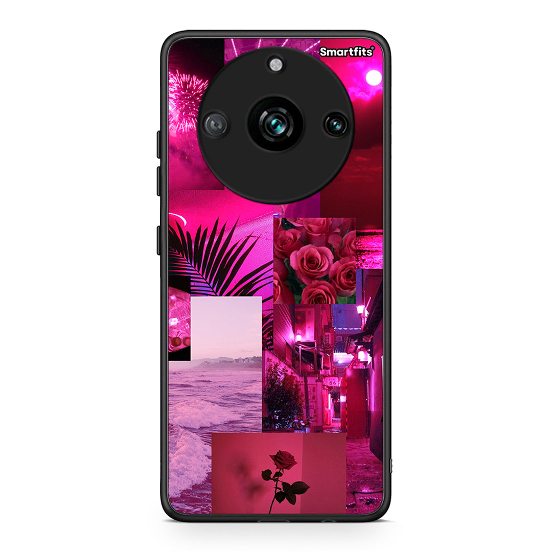 Realme 11 Pro Collage Red Roses Θήκη Αγίου Βαλεντίνου από τη Smartfits με σχέδιο στο πίσω μέρος και μαύρο περίβλημα | Smartphone case with colorful back and black bezels by Smartfits