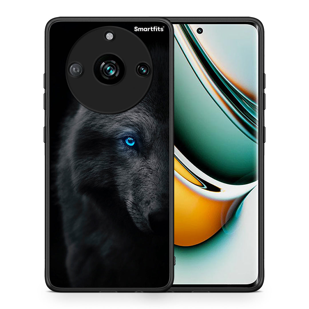 Θήκη Realme 11 Pro+ Dark Wolf από τη Smartfits με σχέδιο στο πίσω μέρος και μαύρο περίβλημα | Realme 11 Pro+ Dark Wolf case with colorful back and black bezels