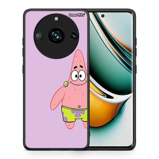 Θήκη Realme 11 Pro+ Friends Patrick από τη Smartfits με σχέδιο στο πίσω μέρος και μαύρο περίβλημα | Realme 11 Pro+ Friends Patrick case with colorful back and black bezels